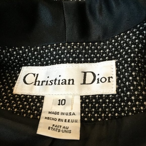 Vintage Christian Dior black white dot jacket - Picture 5 of 5
